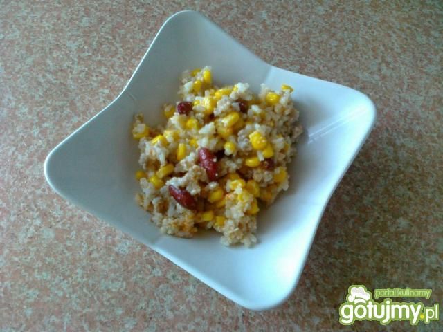 Ryż na pikantno z kukurydzą i mięsem