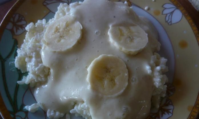 Ryż z jogurtem bananowym  Ryż z jogurtem bananowym
