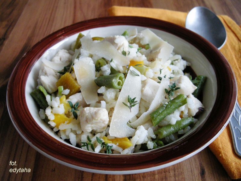 Ryż z kurczakiem i pieczoną papryką Ryż z kurczakiem i pieczoną papryką