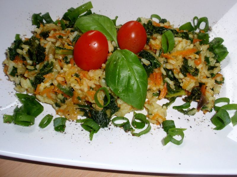 Ryż z marchewka  z patelni