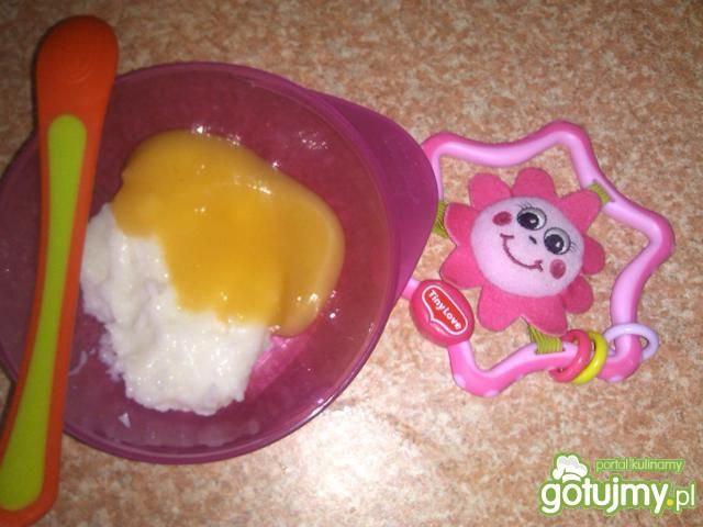 Ryż z musem jabłkowo-brzoskwiniowym  Ryż z musem jabłkowo-brzoskwiniowym