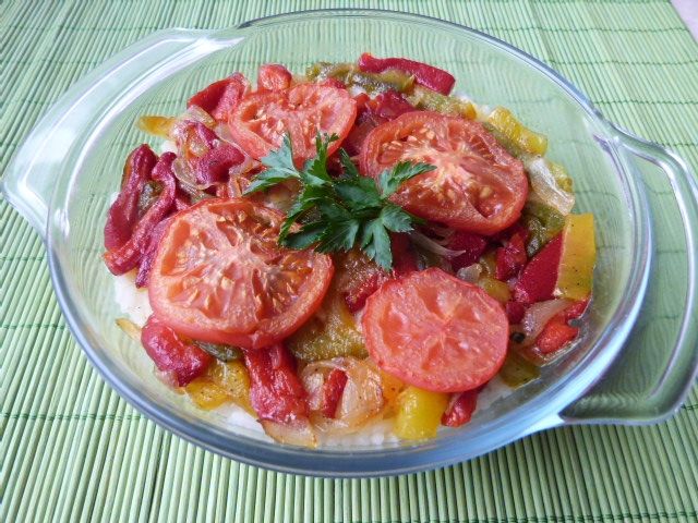 Ryż zapiekany z warzywami