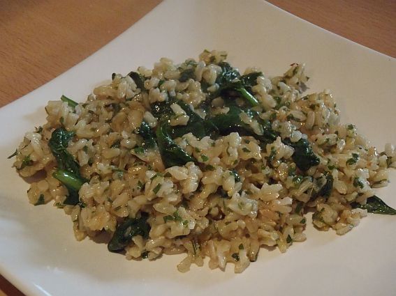 Ryż ze szpinakiem