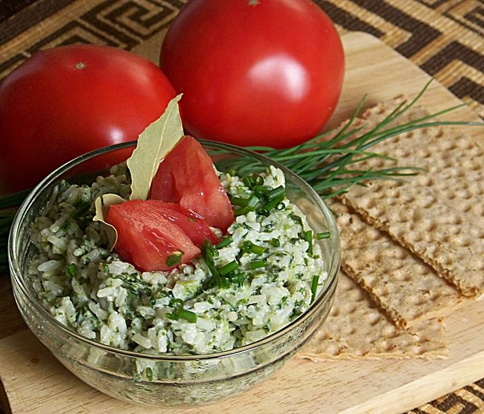 Ryż ze szpinakiem i jogurtem