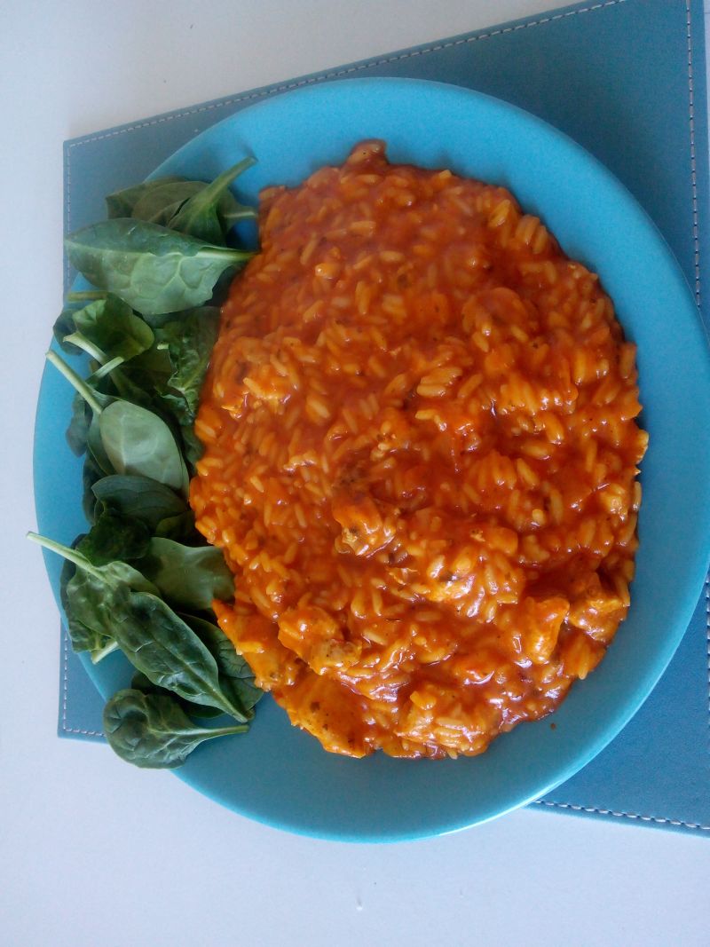 Ryżotto z kurczakiem Tikka