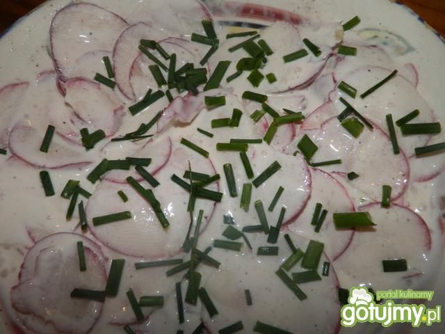 Rzodkiewka ze śmietaną i szczypiorkiem Rzodkiewka ze śmietaną i szczypiorkiem