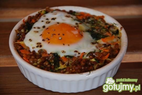 Sadzone jajko z kaszą gryczaną Sadzone jajko z kaszą gryczaną