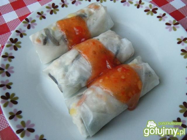 Sajgonki w sosie chili  Sajgonki w sosie chili