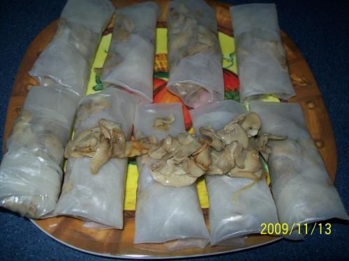 Sajgonki z pieczarkami