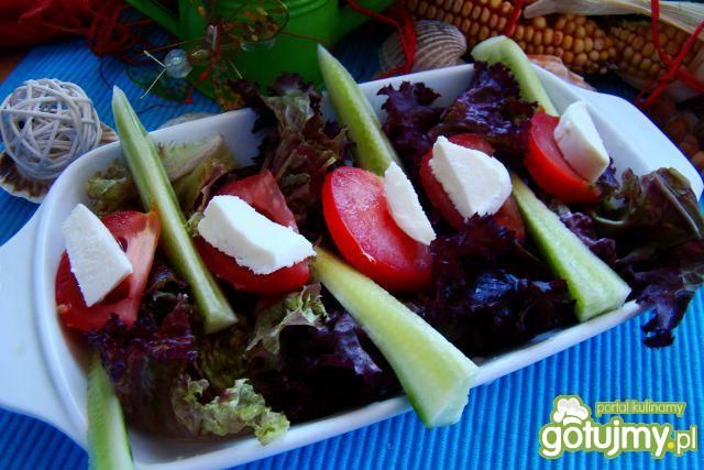 Sałata czerwona z mozzarellą 