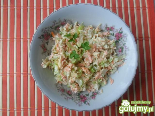 Sałata lodowa z ogórkiem i marchewką