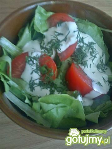 Sałata masłowa z sosem czosnkowym
