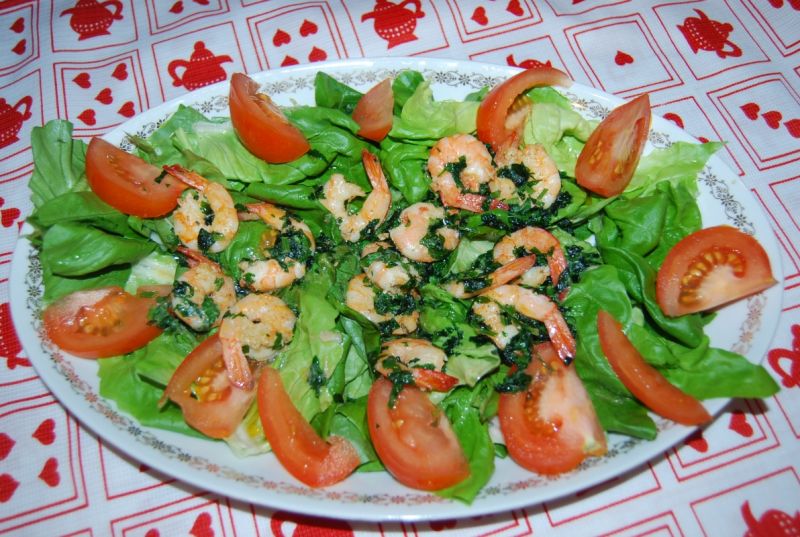 Sałata z krewetkami