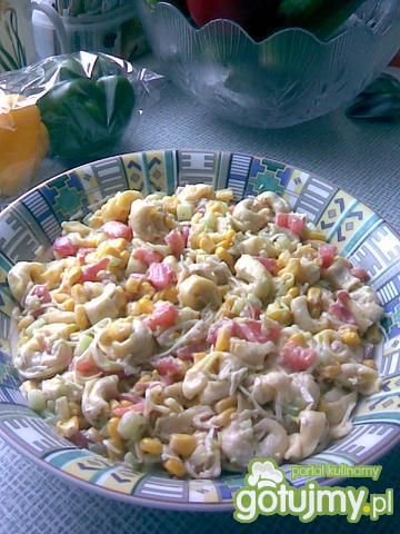 Sałateczka makaronowa tortellini z mięse Sałateczka makaronowa tortellini z mięse