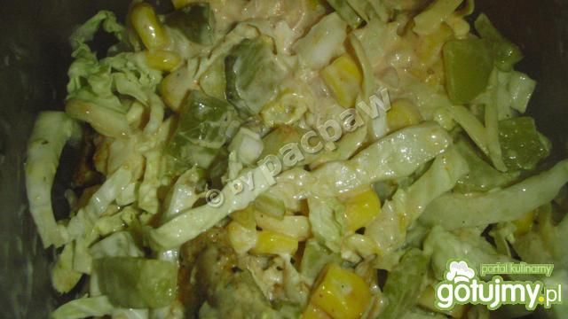 Sałatka a la gyros z serem i szalotką