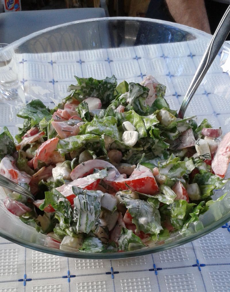 Sałatka do grilla z ogórkami kiszonymi i rzodkiewk Sałatka do grilla z ogórkami kiszonymi i rzodkiewk