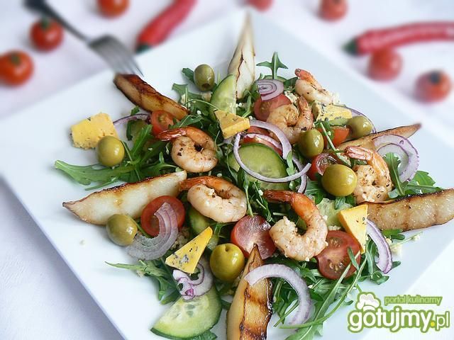 Sałatka fantazja z krewetkami