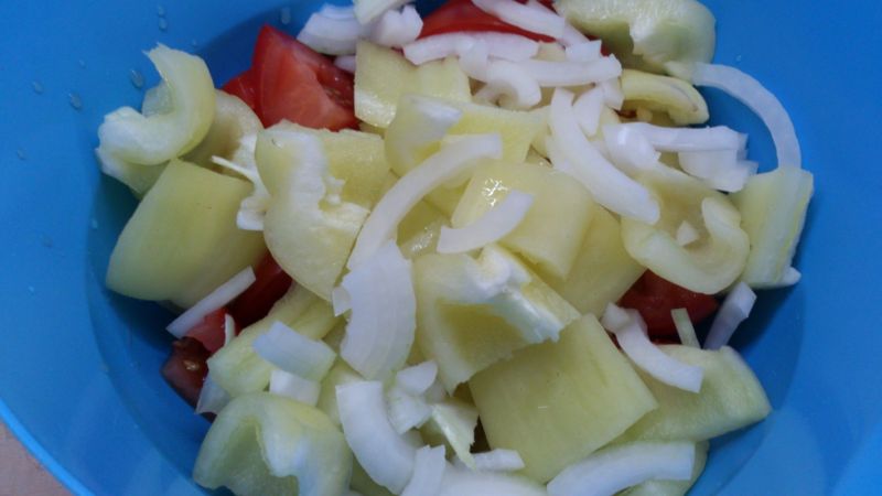 Sałatka grillowa - pomidor, papryka