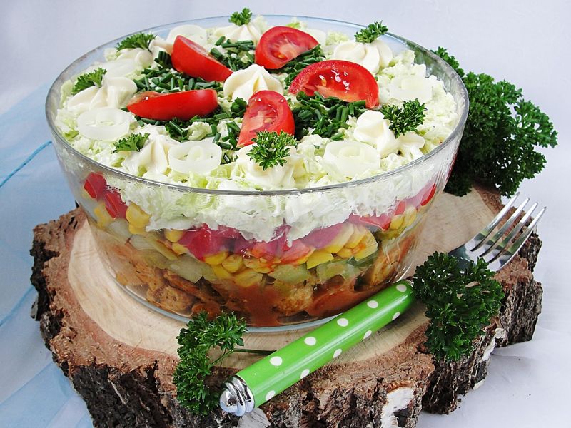 Sałatka gyros na ostro