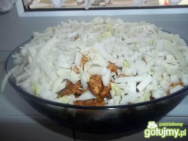 Sałatka gyros z jogurtowym sosem Sałatka gyros z jogurtowym sosem