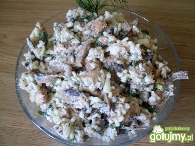 Sałatka gyrosowo-pieczarkowa