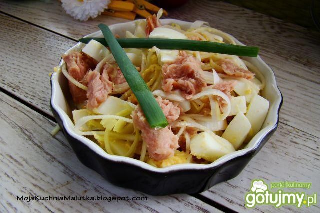 Sałatka jajeczna z porem 