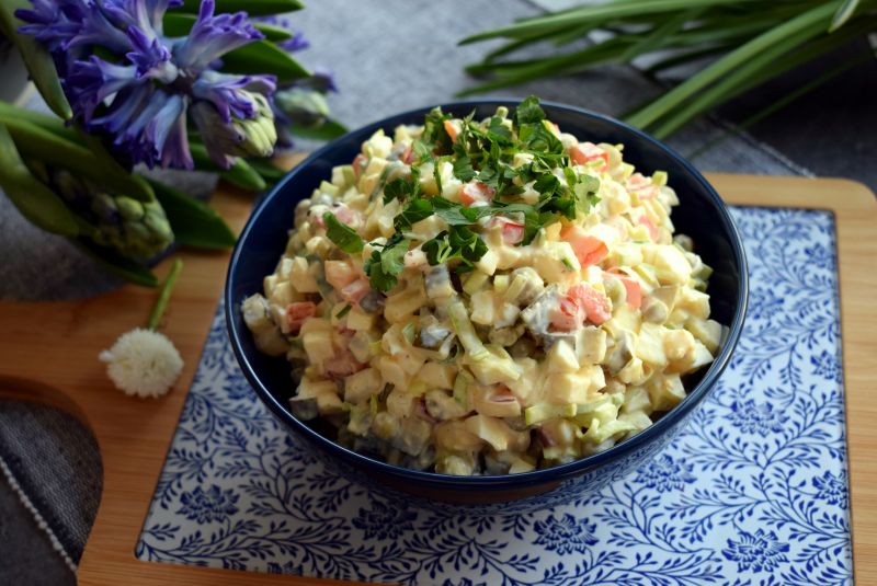 Sałatka jajeczna z porem Sałatka jajeczna z porem