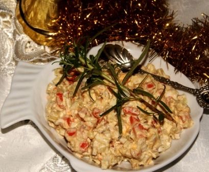 Sałatka jarzynowa ze śledziem wersja 2