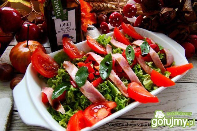 Sałatka kolacyjna z olejem lnianym  Sałatka kolacyjna z olejem lnianym