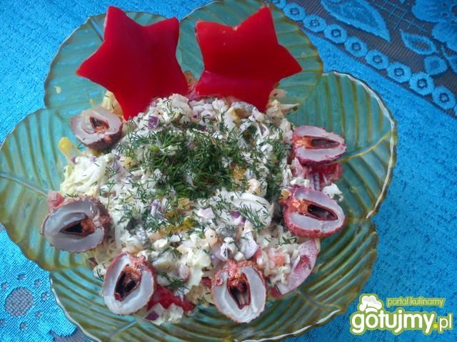 Sałatka: kolorowa pekinka z liczi