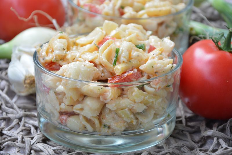 Sałatka makaronowa z fasolką szparagową Sałatka makaronowa z fasolką szparagową