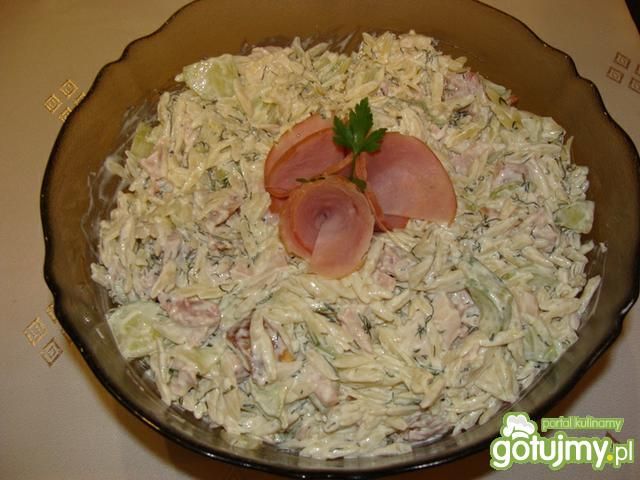 Sałatka makaronowa z wędzonym kurczakiem Sałatka makaronowa z wędzonym kurczakiem