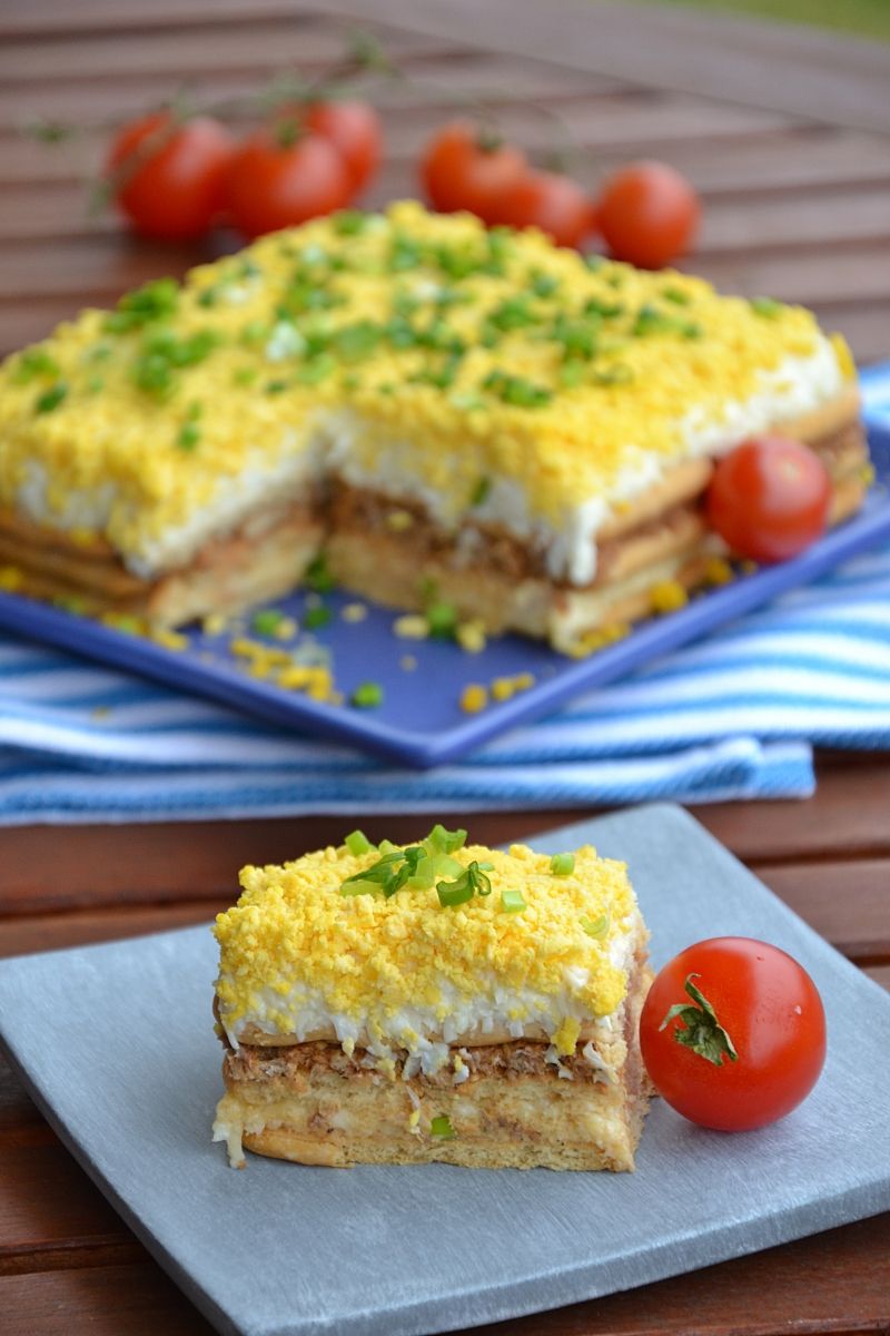 Sałatka na krakersach  Sałatka na krakersach