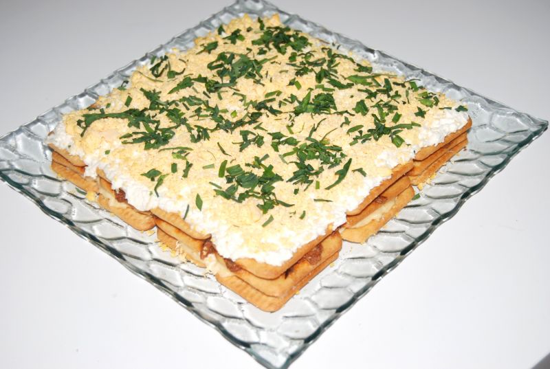 Sałatka na krakersach  Sałatka na krakersach