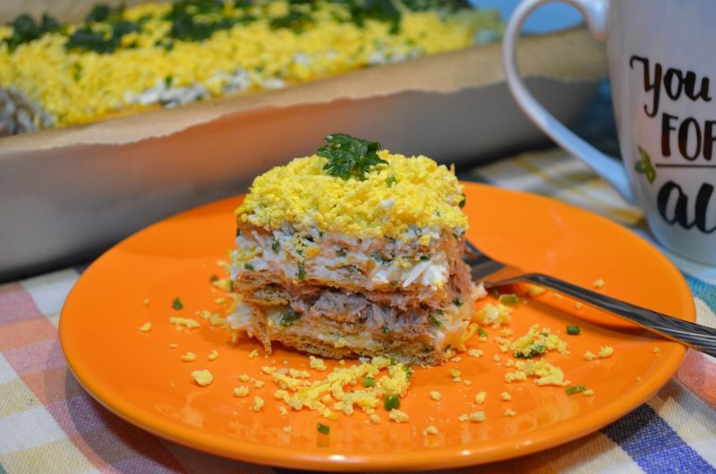 Sałatka na krakersach  Sałatka na krakersach