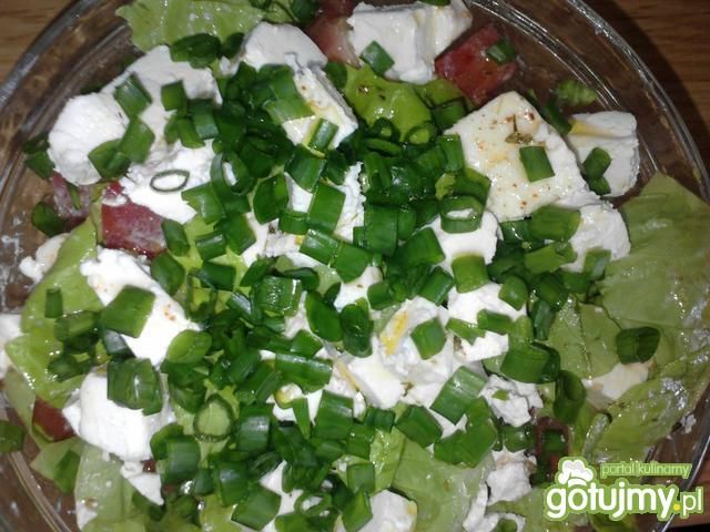 Sałatka obiadowa z serem solankowym