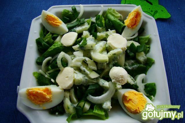 Sałatka ogórkowa z jajkiem  Sałatka ogórkowa z jajkiem