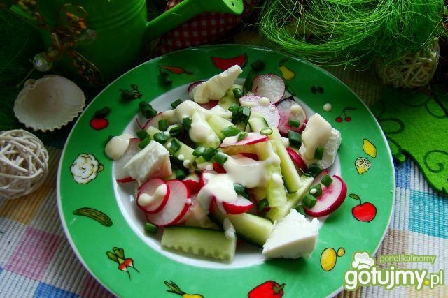 Sałatka ogórkowa z serem feta i sosem Sałatka ogórkowa z serem feta i sosem