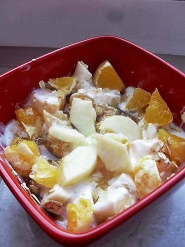 Sałatka owocowa jabłko z pomarańczą