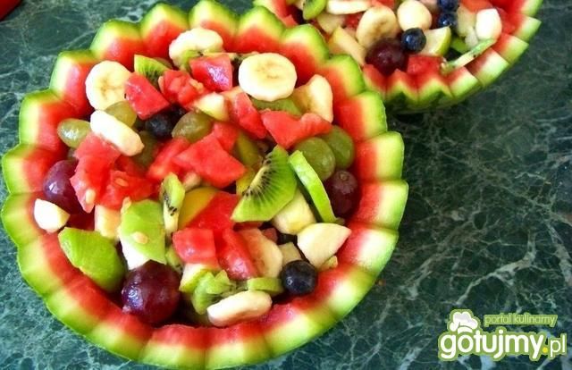 Sałatka owocowa w arbuzie Sałatka owocowa w arbuzie