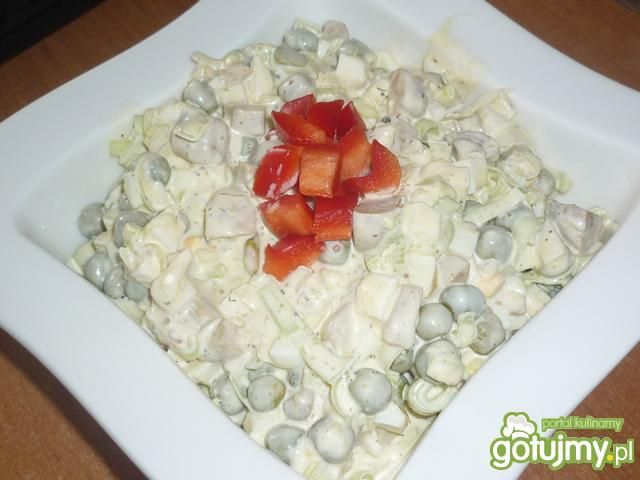 Sałatka pieczarkowa z porem 4