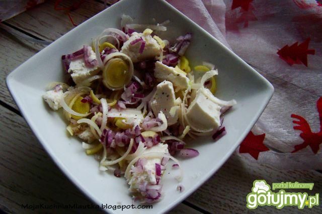 Sałatka porowa z fetą 