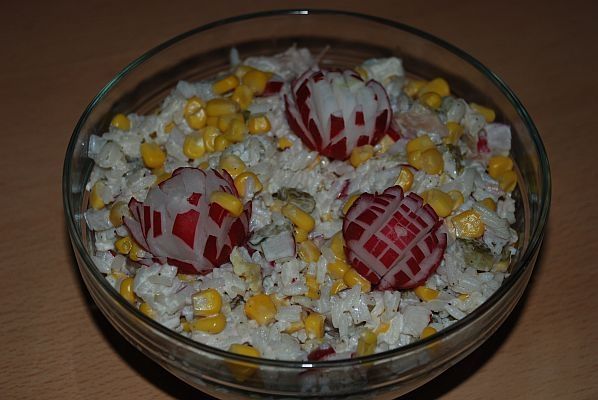 Sałatka ryżowa z kurczakiem