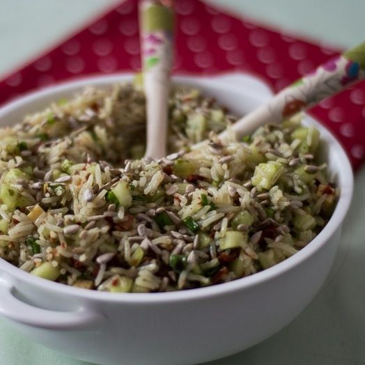 Sałatka ryżowa z olejem z pestek dyni