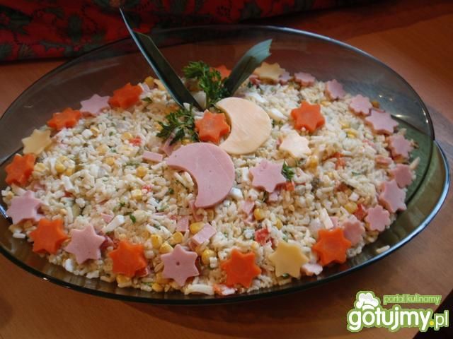 sałatka ryżowa  z szynką sałatka ryżowa  z szynką
