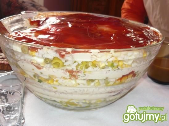 Sałatka ryżowa z warstwami