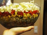 Sałatka warstwowa gyros-kebab