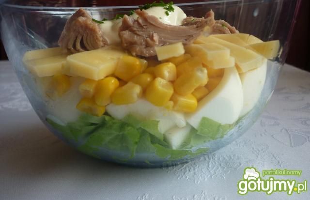 Sałatka warstwowa z tuńczykiem 3 Sałatka warstwowa z tuńczykiem 3