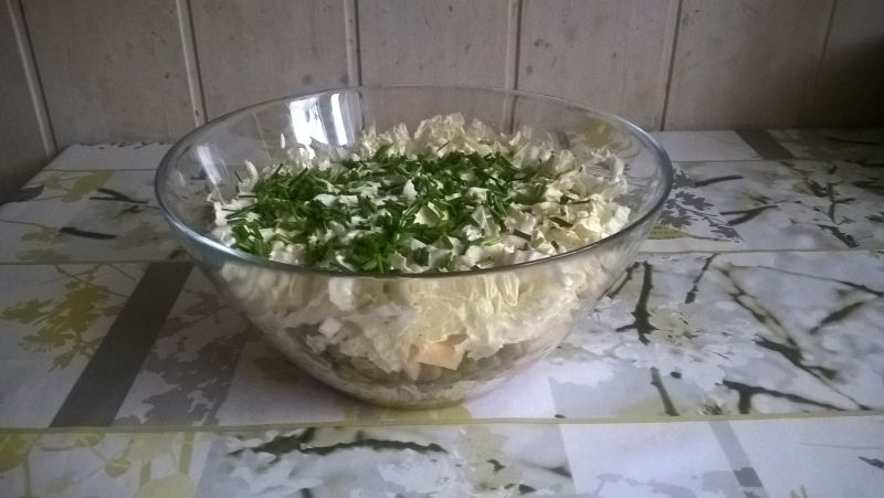 Sałatka warstwowa z tuńczykiem i kapustą pekińską