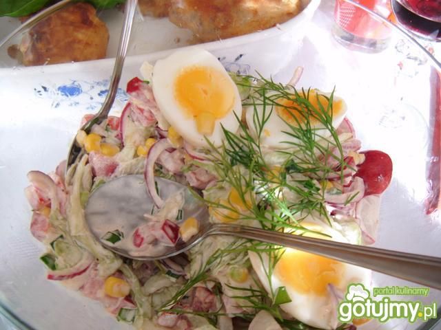 Sałatka wiosenna z jajkiem wg Joanna19